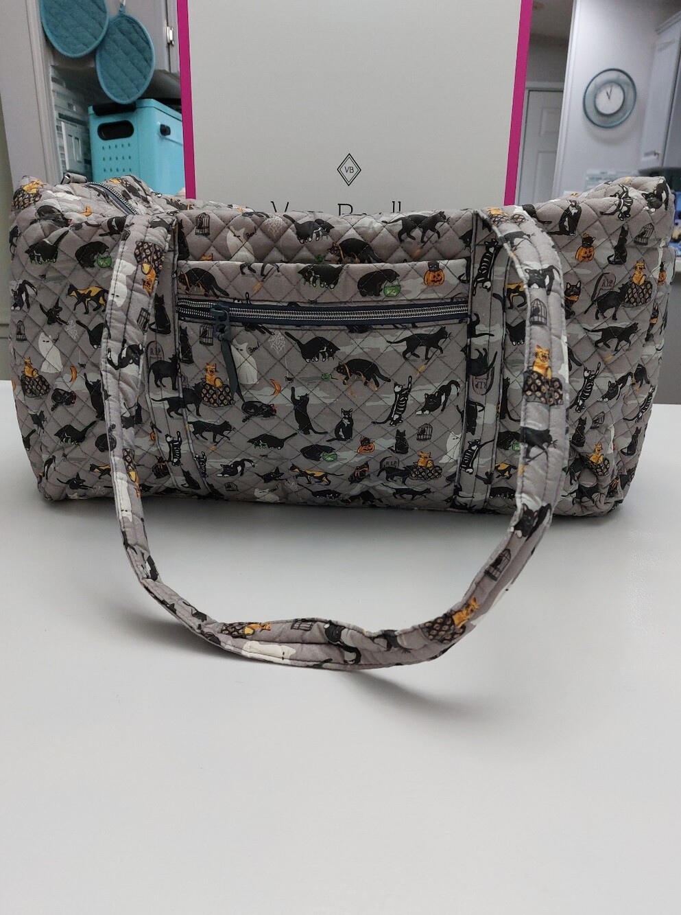 Vera Bradley Large Duffel Custom Spooky Cats NWOT